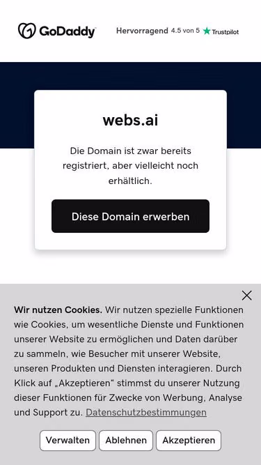 Screenshot of webs.ai