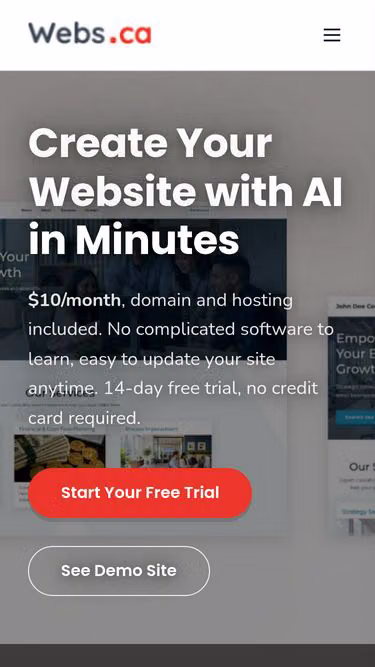 Screenshot of webs.ca