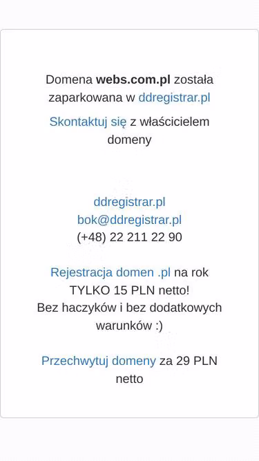 Screenshot of webs.com.pl