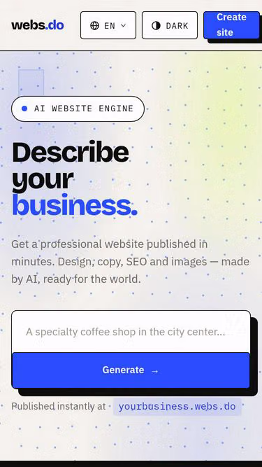 Screenshot of webs.do