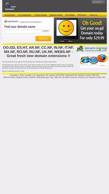 Screenshot of webs.nf