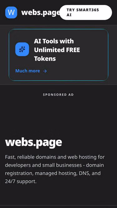 Screenshot of webs.page