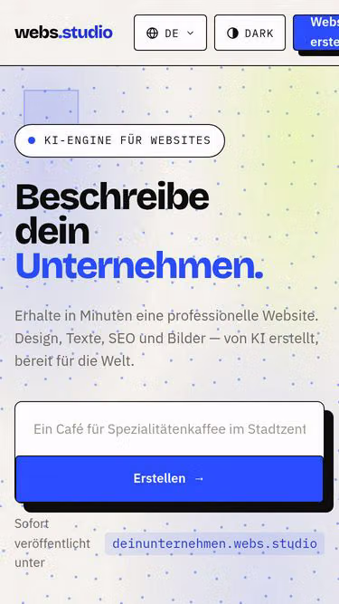 Screenshot of webs.studio