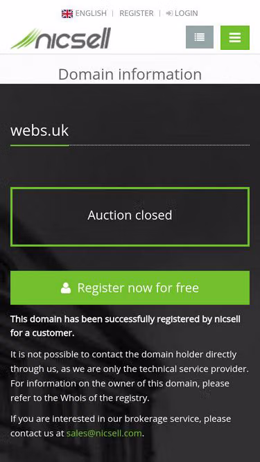 Screenshot of webs.uk