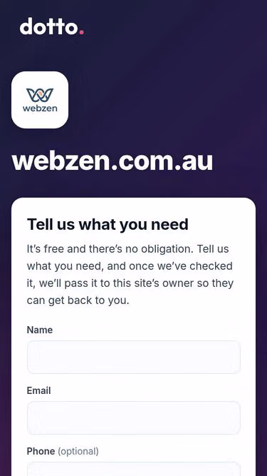 Screenshot of webzen.com.au