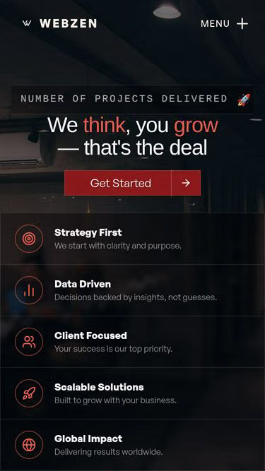 Screenshot of webzen.tech
