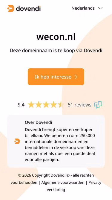 Screenshot of wecon.nl