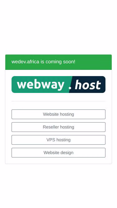 Screenshot of wedev.africa
