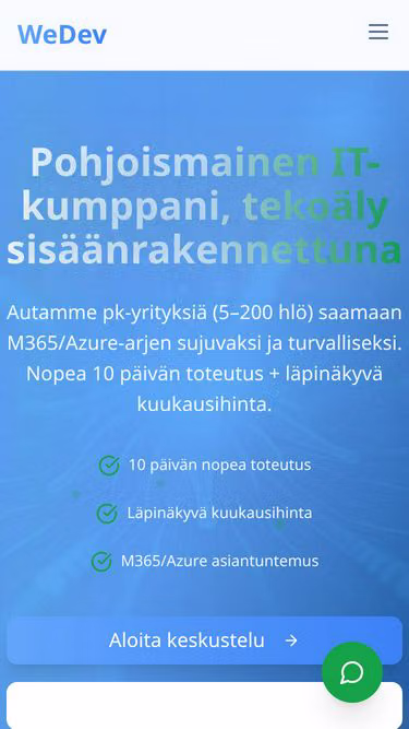 Screenshot of wedev.fi
