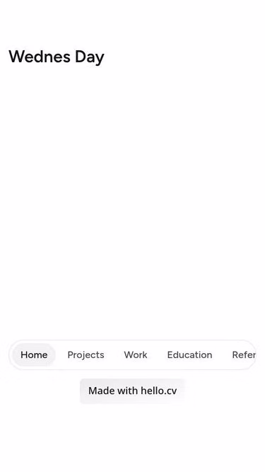 Screenshot of wednesday.cv