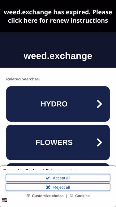 Screenshot of weed.exchange