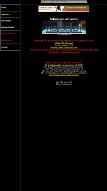 Screenshot of weiss.tv