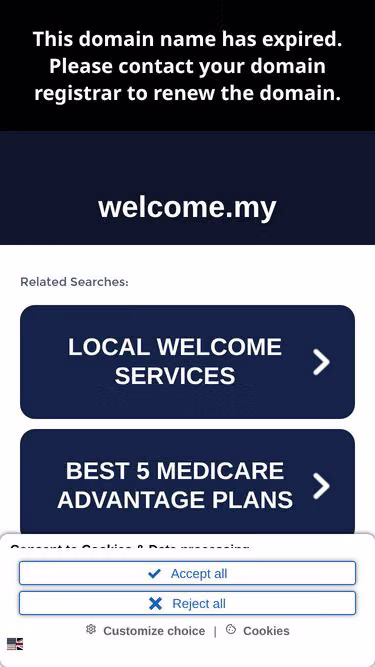 Screenshot of welcome.my