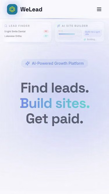 Screenshot of welead.dev