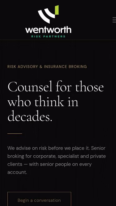 Screenshot of wentworth.insure