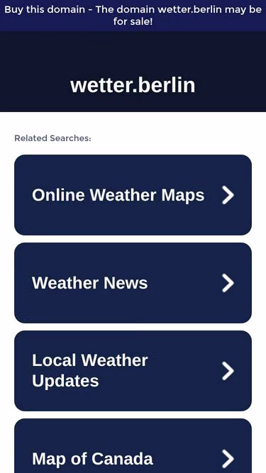 Screenshot of wetter.berlin