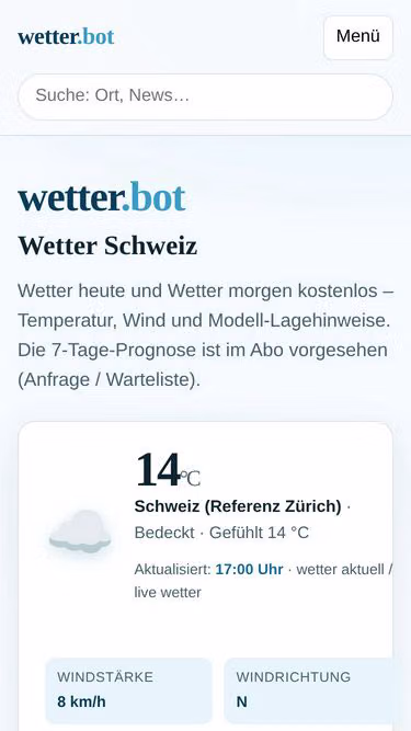 Screenshot of wetter.bot