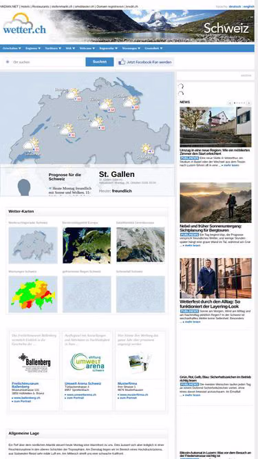 Screenshot of wetter.ch