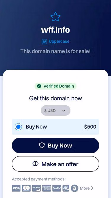 Screenshot of wff.info