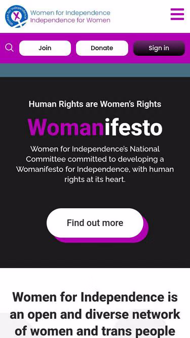 Screenshot of wfi.scot