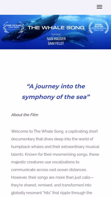 Screenshot of whalesong.nl