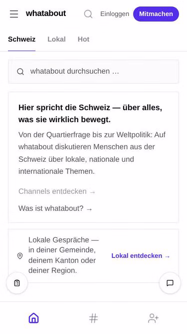 Screenshot of whatabout.ch