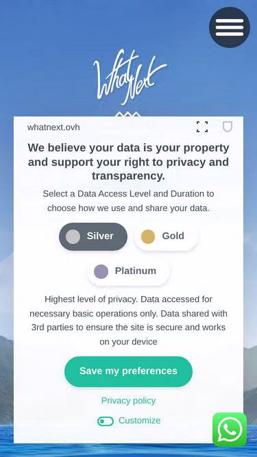 Screenshot of whatnext.ovh