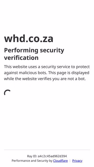 Screenshot of whd.co.za