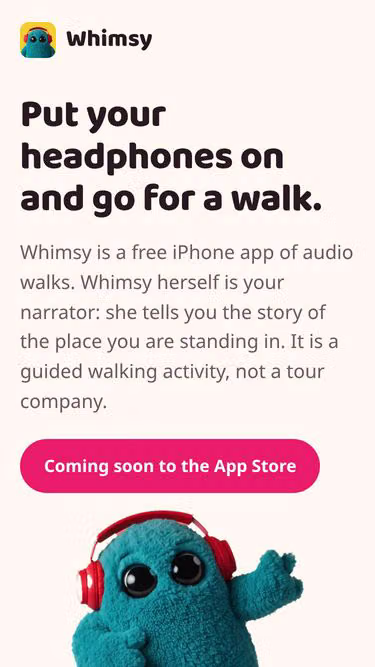 Screenshot of whimsy.audio