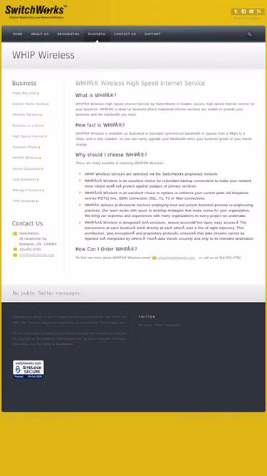 Screenshot of whip.ca