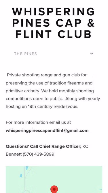 Screenshot of whisperingpines.club