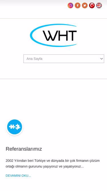 Screenshot of wht.com.tr