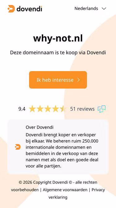 Screenshot of why-not.nl