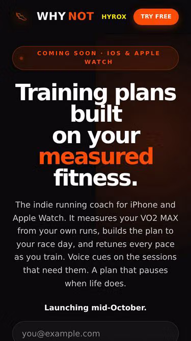 Screenshot of whynot.run
