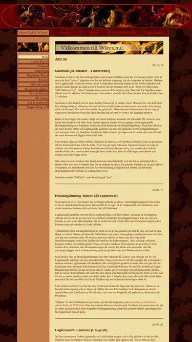 Screenshot of wicca.nu