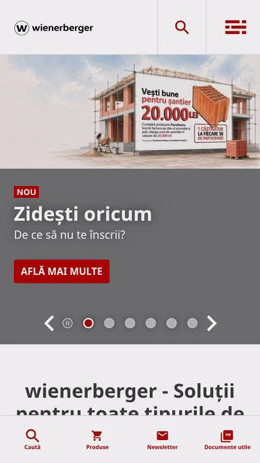 Screenshot of wienerberger.ro