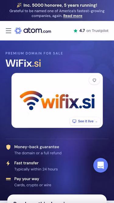 Screenshot of wifix.si