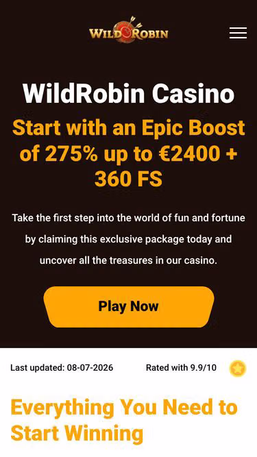 Screenshot of wildrobin.casino