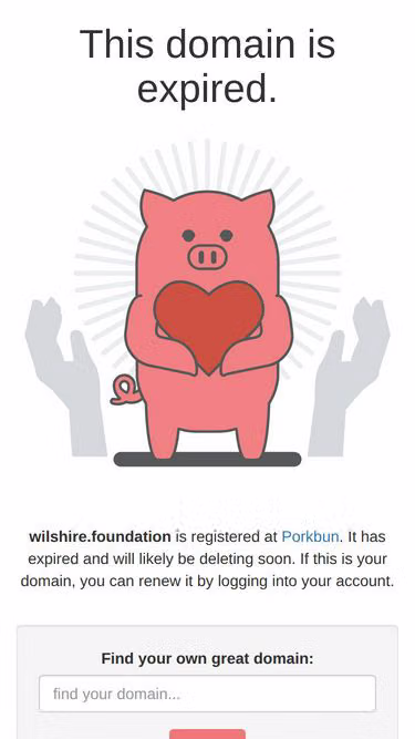 Screenshot of wilshire.foundation
