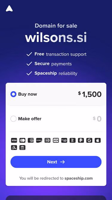 Screenshot of wilsons.si