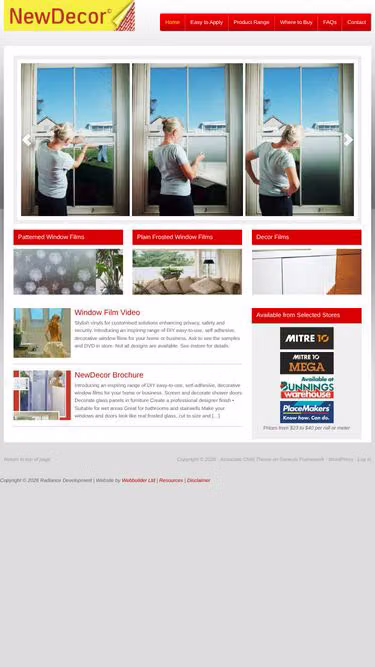 Screenshot of windowfilm.co.nz