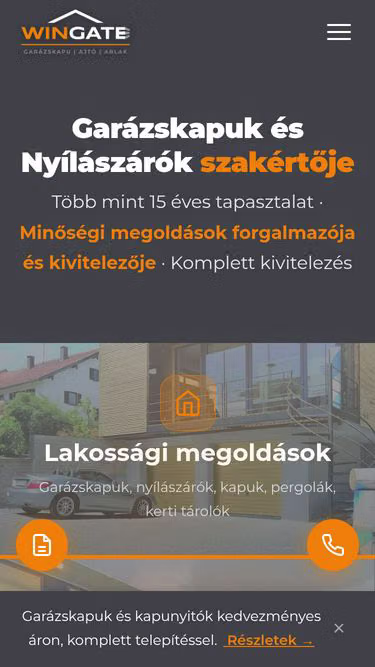 Screenshot of wingate.hu