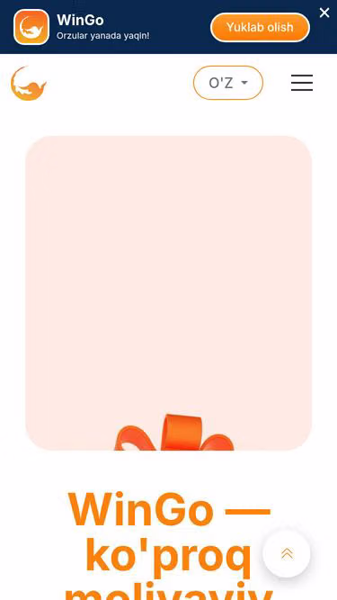 Screenshot of wingo.uz