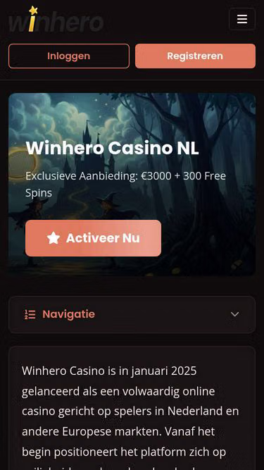 Screenshot of winhero.app