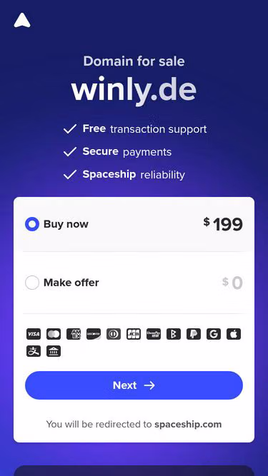Screenshot of winly.de