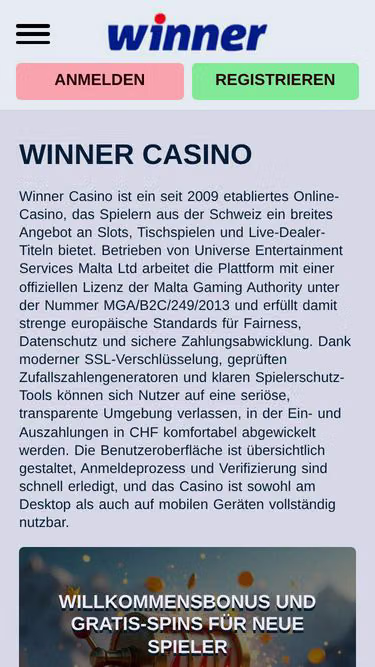 Screenshot of winner-casino.io