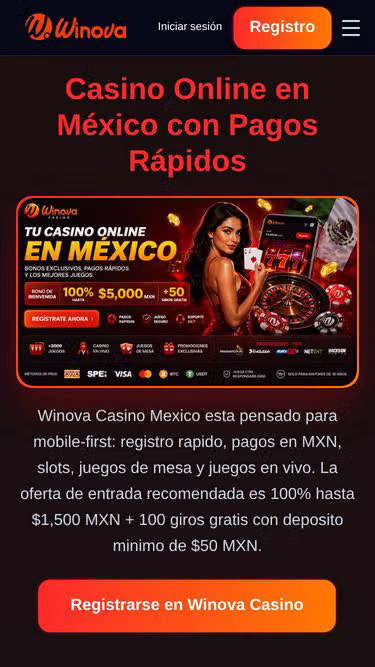 Screenshot of winova.casino
