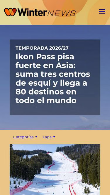 Screenshot of winter.news