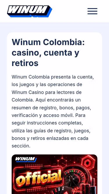 Screenshot of winum.com.co
