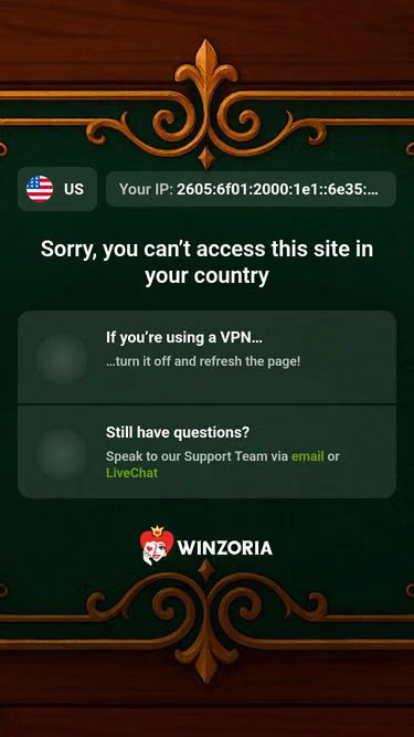 Screenshot of winzoria.com